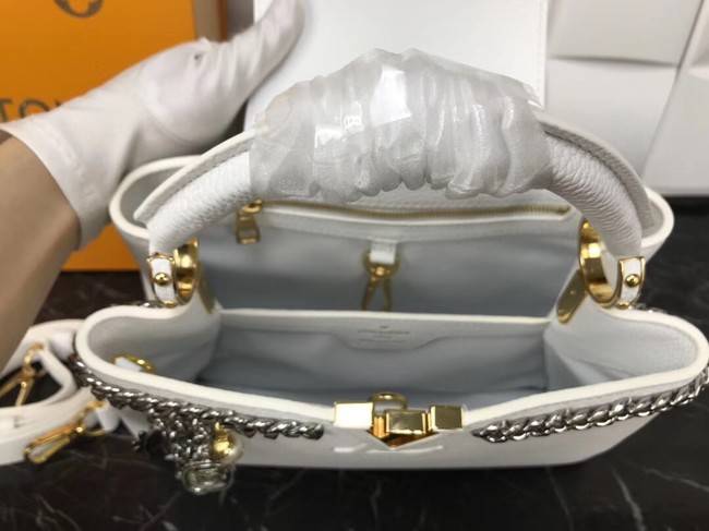 Louis Vuitton Original Leather CAPUCINES PM M52963 White