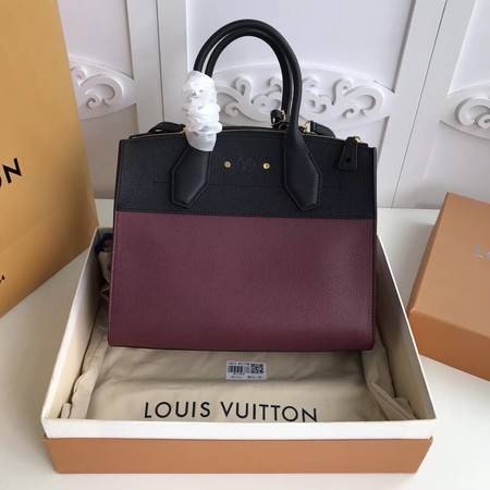 Louis Vuitton Original Leather CITY STEAMER PM M55062 Black&Wine