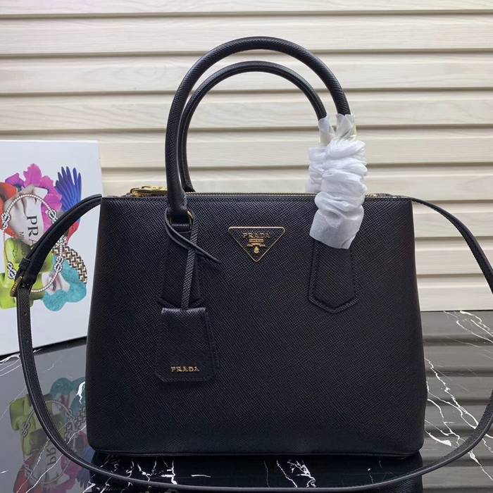 Prada Galleria Saffiano Leather Bag 1BA232 Black