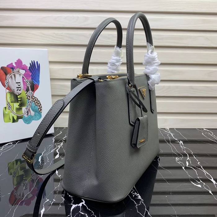 Prada Galleria Saffiano Leather Bag 1BA232 Grey