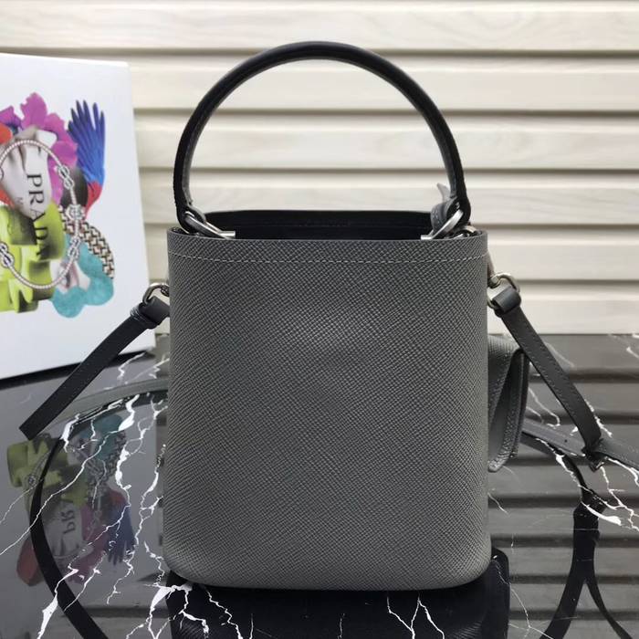 Prada Panier small Saffiano Bag 1BA217 Grey