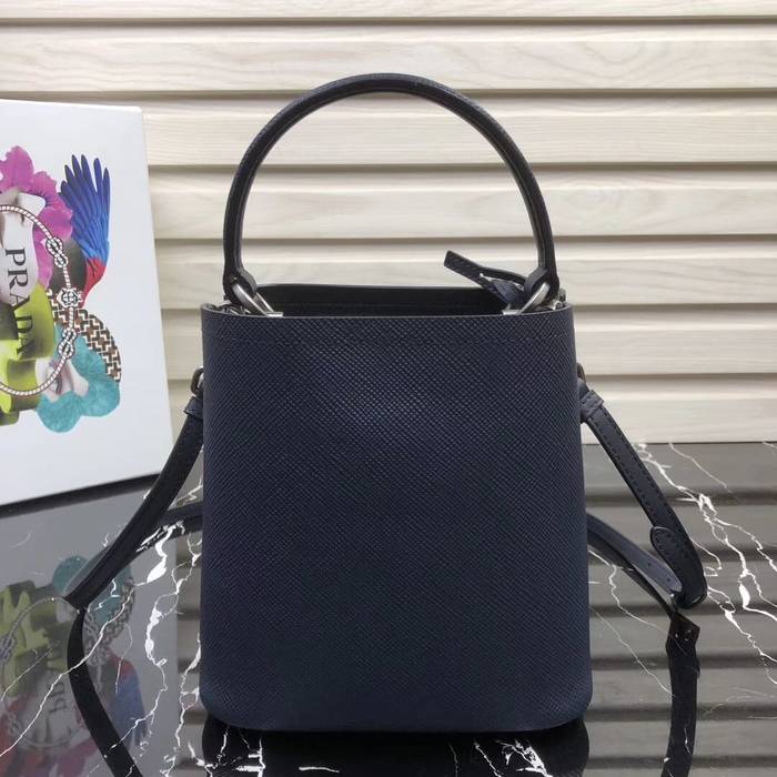 Prada Panier small Saffiano Bag 1BA217 Navy