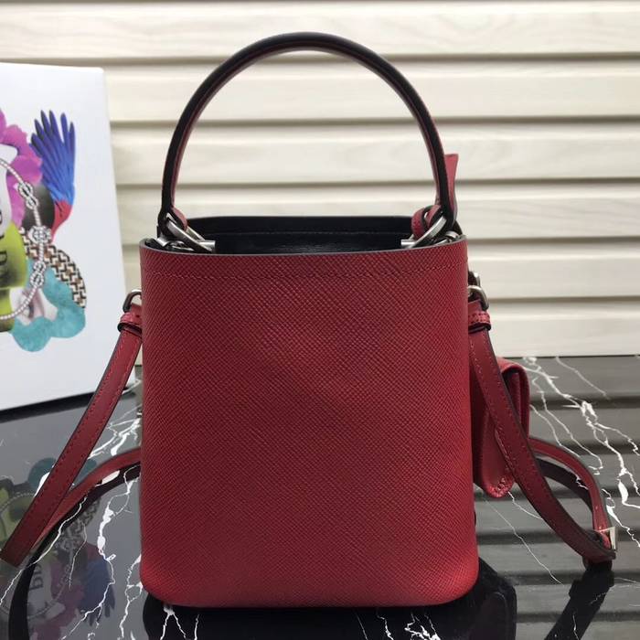 Prada Panier small Saffiano Bag 1BA217 Red