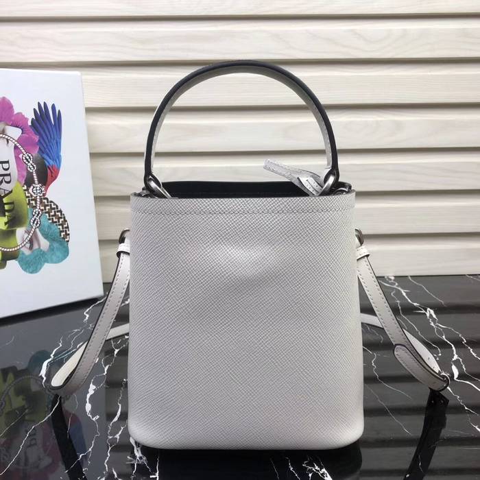 Prada Panier small Saffiano Bag 1BA217 White