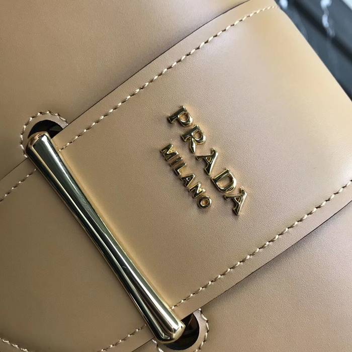 Prada Sidonie leather shoulder bag 1BD184 Brown