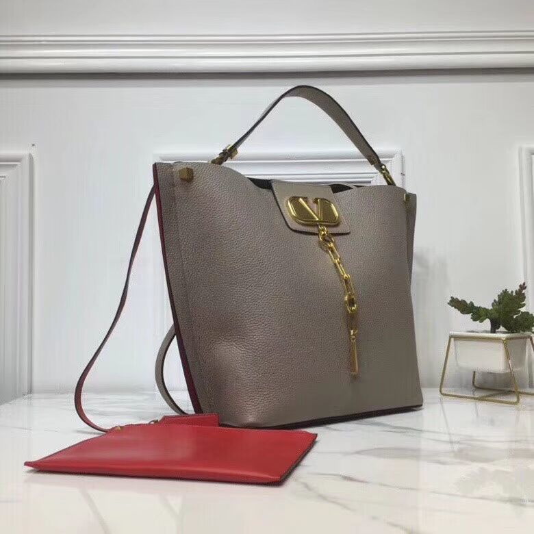 VALENTINO Origianl Leather Bag V0008 Grey