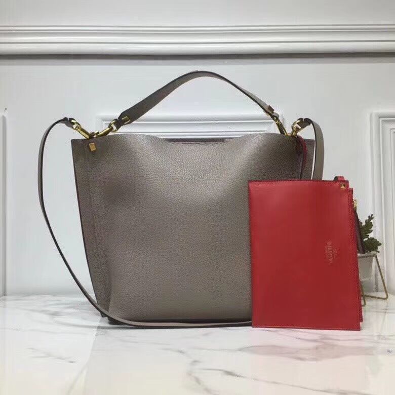 VALENTINO Origianl Leather Bag V0008 Grey