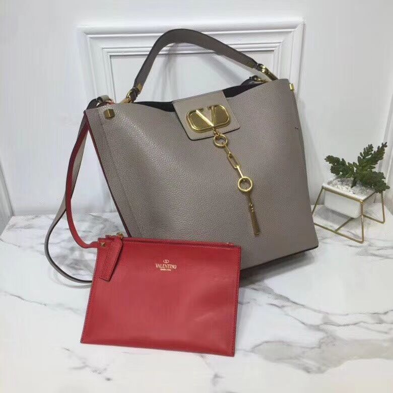 VALENTINO Origianl Leather Bag V0008 Grey