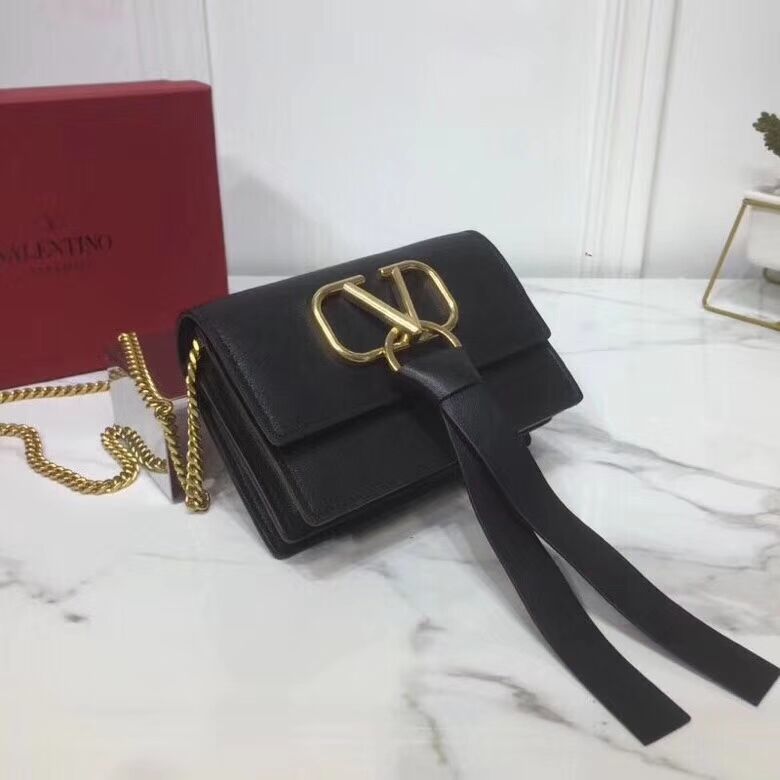 VALENTINO Origianl Leather Bag V0009 Black