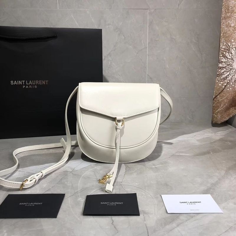 Yves Saint Laurent Cow Leather Shoulder Bag Y551559 White