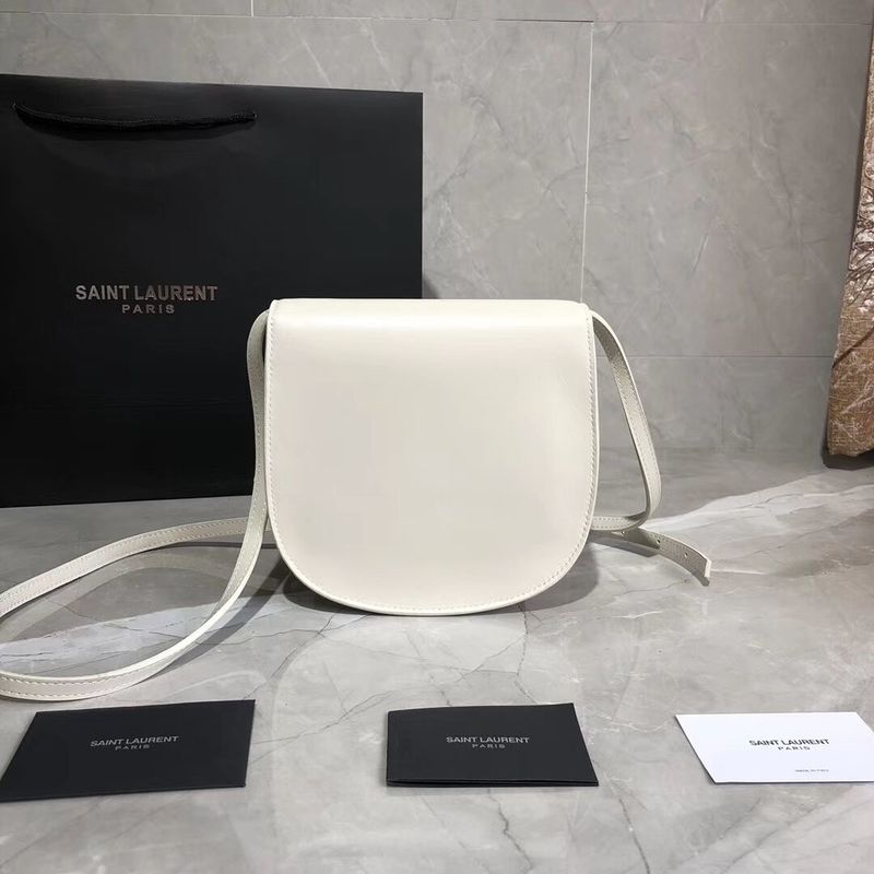 Yves Saint Laurent Cow Leather Shoulder Bag Y551559 White