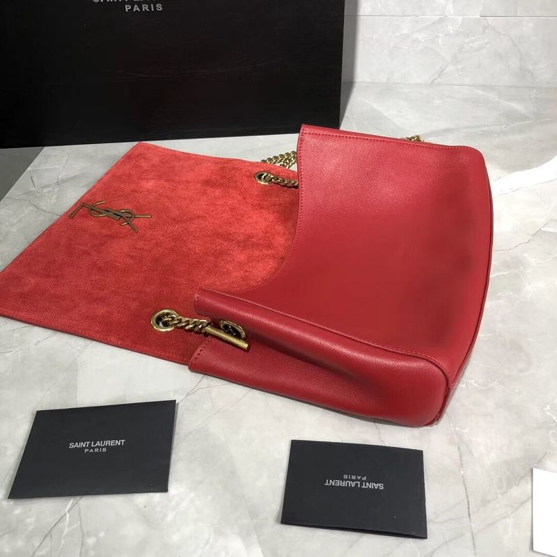 Yves Saint Laurent Double Skin Use Original Leather Shoulder Bag Y553804 Red