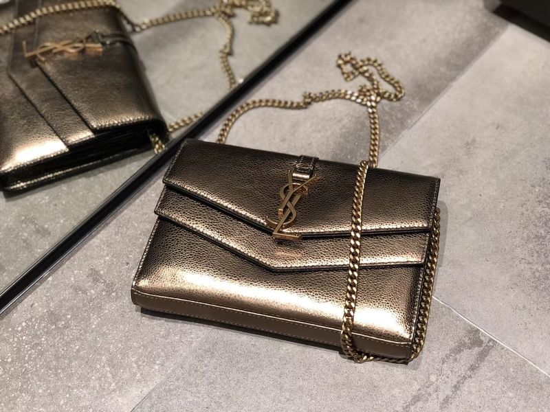 Yves Saint Laurent Original Leather Shoulder Bag Y554763 Bronze Gold