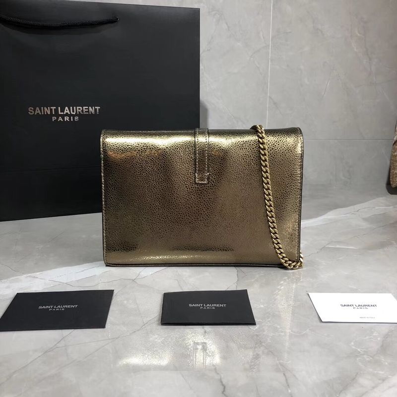 Yves Saint Laurent Original Leather Shoulder Bag Y554763 Bronze Gold