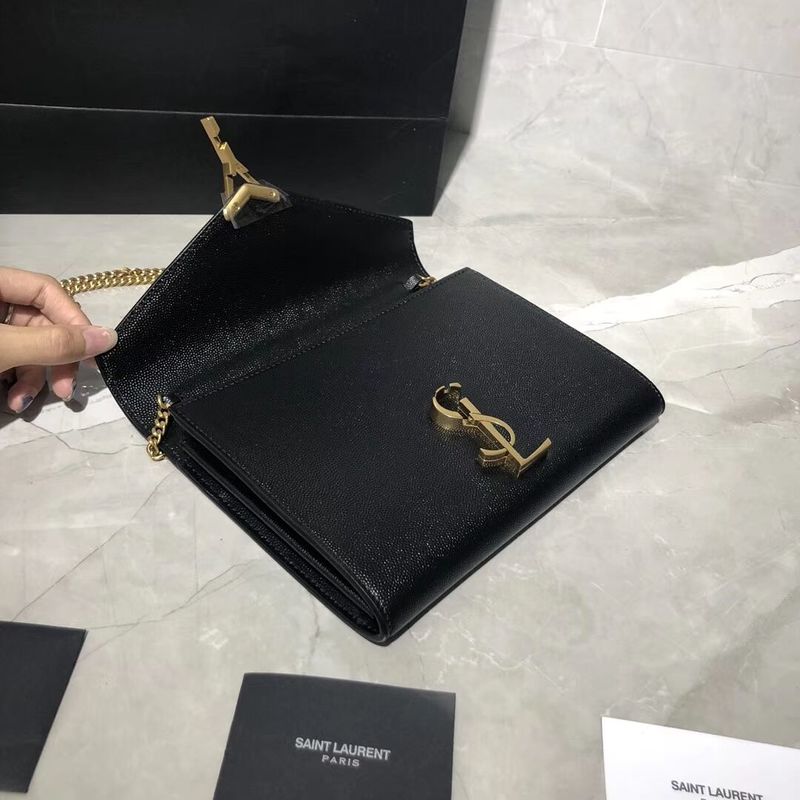 Yves Saint Laurent Original Leather Shoulder Bag Y582334 Black