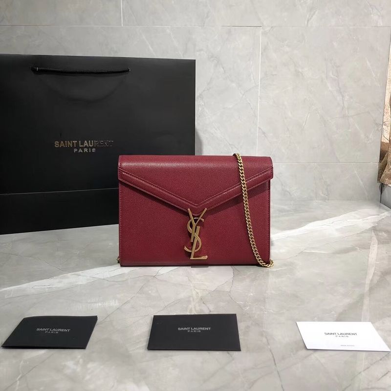 Yves Saint Laurent Original Leather Shoulder Bag Y582334 Red