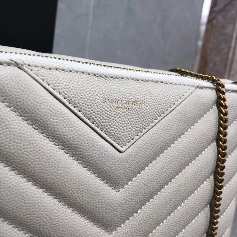 Yves Saint Laurent Shoulder Bag Original Leather Y569267 White