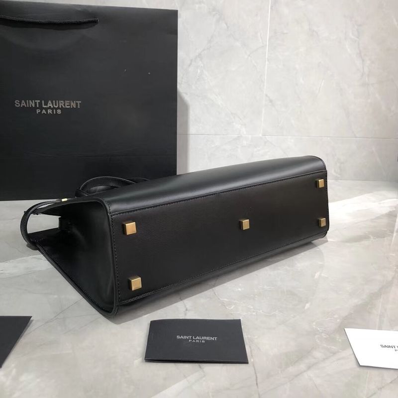 Yves Saint Laurent Top Handle Bag Original Leather Y568702 Black