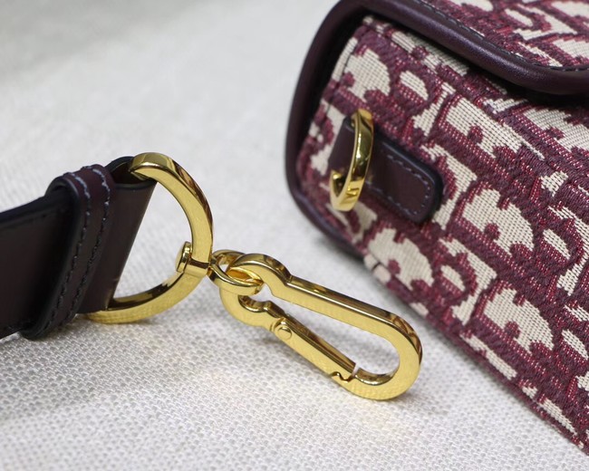 Dior 30 MONTAIGNE JACQUARD CANVAS BOX BAG M928 burgundy