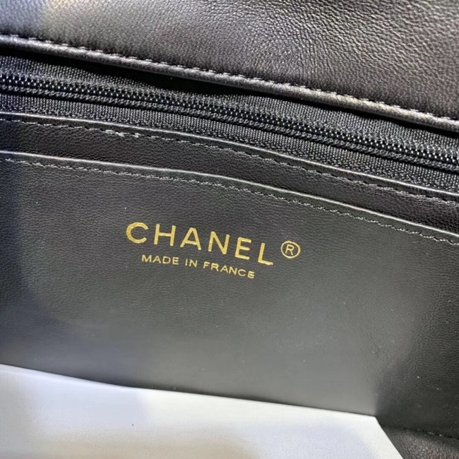 CHANEL Tweed Calfskin -Tone & Gold-Tone Metal 1116 black