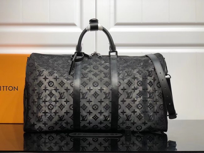 Louis Vuitton KEEPALL BANDOULIERE 50 with Shoulder Strap M53971 black