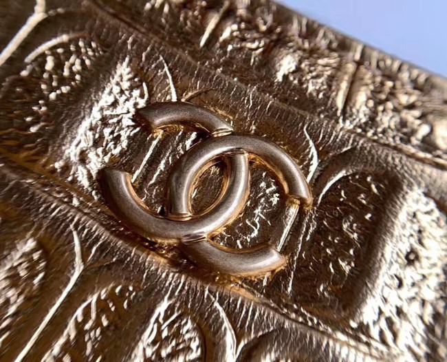 Chanel Calfskin & Gold-Tone Metal A82545 Gold
