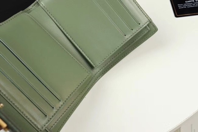 Chanel Calfskin Leather & Gold-Tone Metal A80734 light green