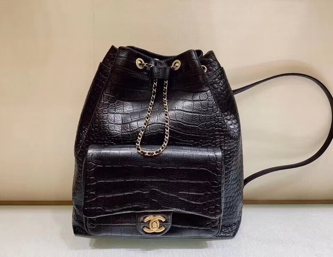 Chanel Original Leather Backpack AS0800 Black