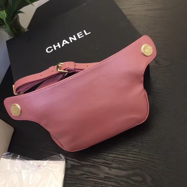 Chanel Original Leather Belt Bag Red SA0814 Gold