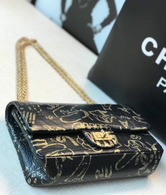 Chanel Original Leather Shoulder Bag Black AS1112 Gold