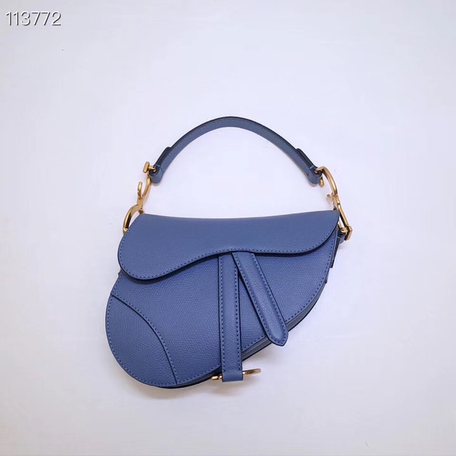 Dior Mini Saddle Bag Calfskin M0447 Blue