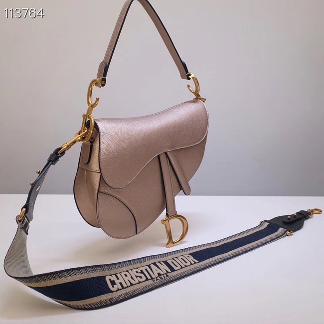 Dior Mini Saddle Bag Calfskin M0447 Gold