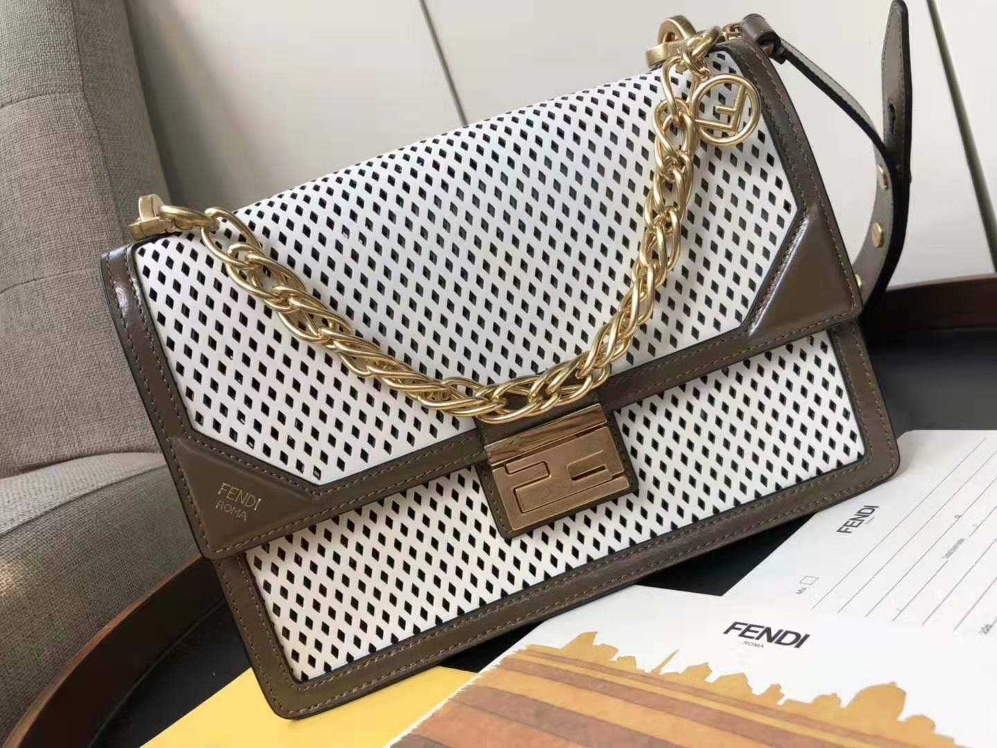 Fendi Original Leather FD6359 White&Brown