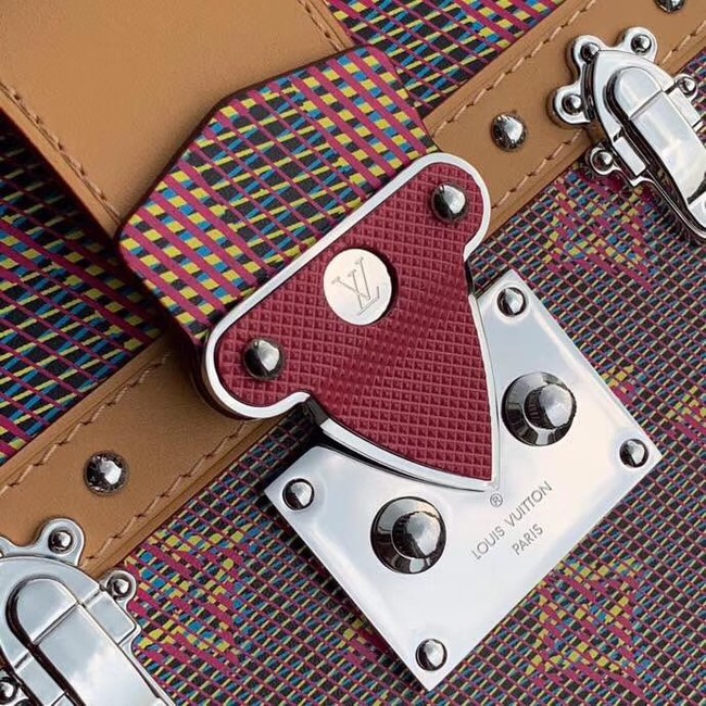 Louis Vuitton Trunk Clutch Original Leather Bag M55456 Pink