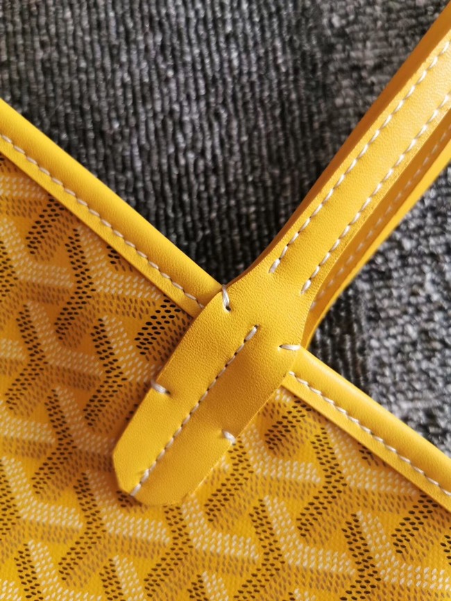 Goyard Calfskin Leather Mini Tote Bag 6782 Yellow