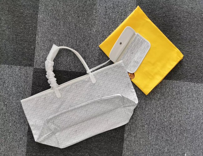 Goyard Calfskin Leather Tote Bag 6783 White