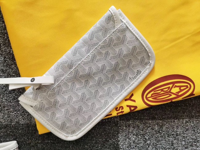 Goyard Calfskin Leather Tote Bag 6783 White