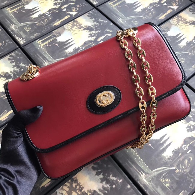 Gucci GG Original Leather Shoulder Bag 576421 Red