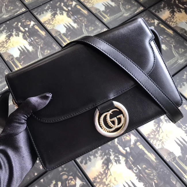 Gucci GG Original Leather Shoulder Bag 589474 Black