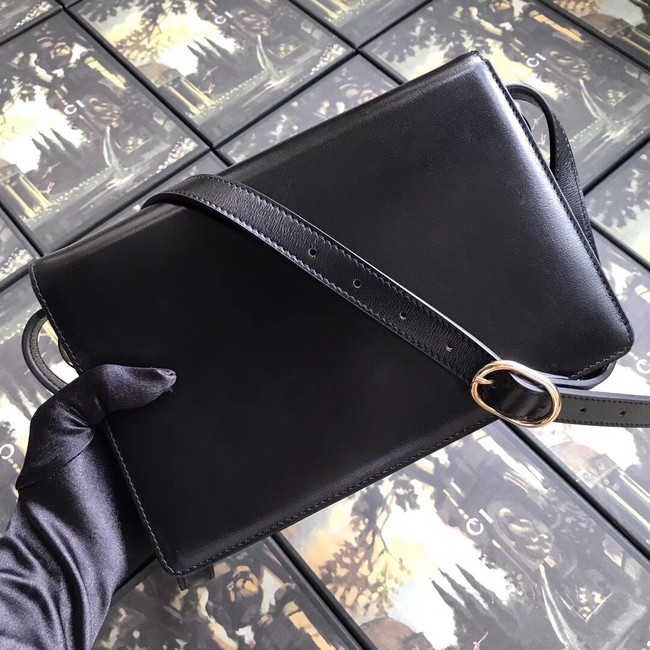 Gucci GG Original Leather Shoulder Bag 589474 Black