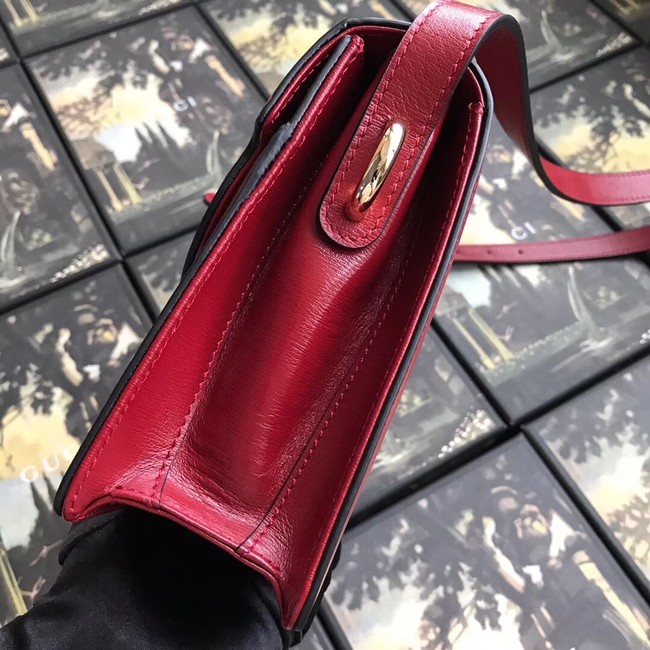 Gucci GG Original Leather Shoulder Bag 589474 Red