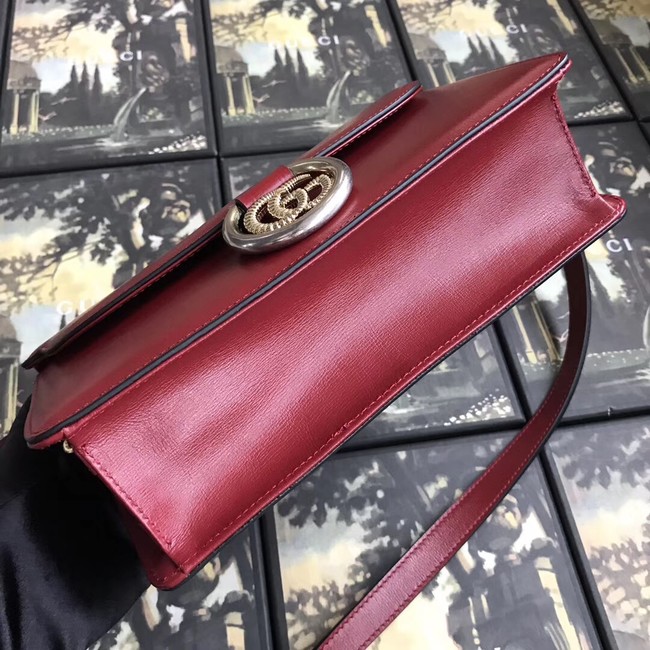 Gucci GG Original Leather Shoulder Bag 589474 Red