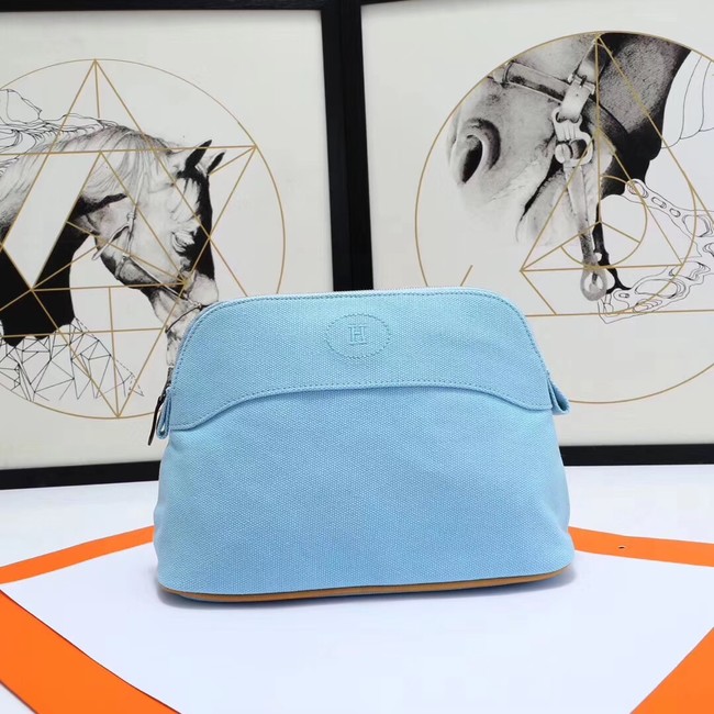 Hermes Cosmetic Bag H3699 Light Blue