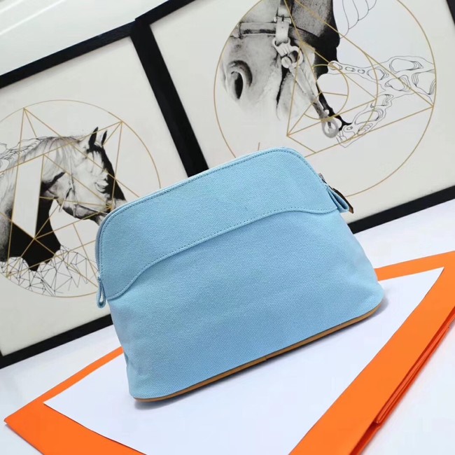 Hermes Cosmetic Bag H3699 Light Blue