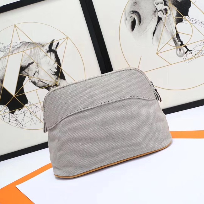 Hermes Cosmetic Bag H3699 Light Grey