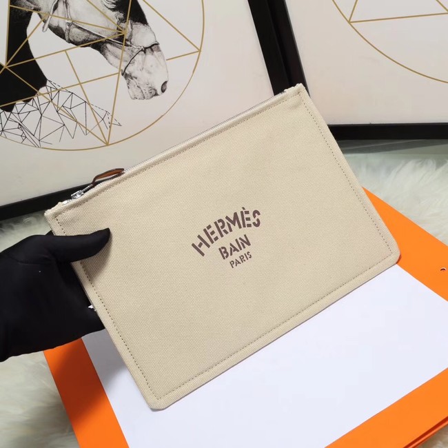 Hermes Cosmetic Bag H3700 Off White