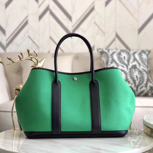 Hermes Garden Party 36cm Tote Bags Original Leather A3698 Green