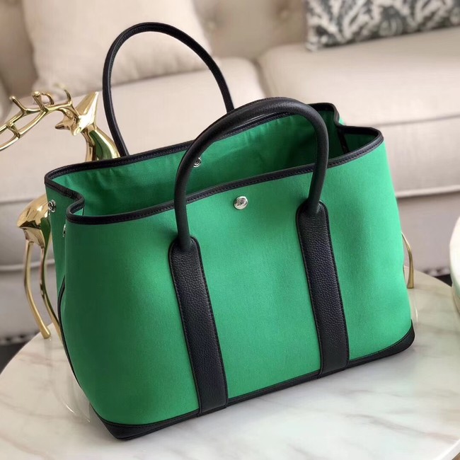 Hermes Garden Party 36cm Tote Bags Original Leather A3698 Green