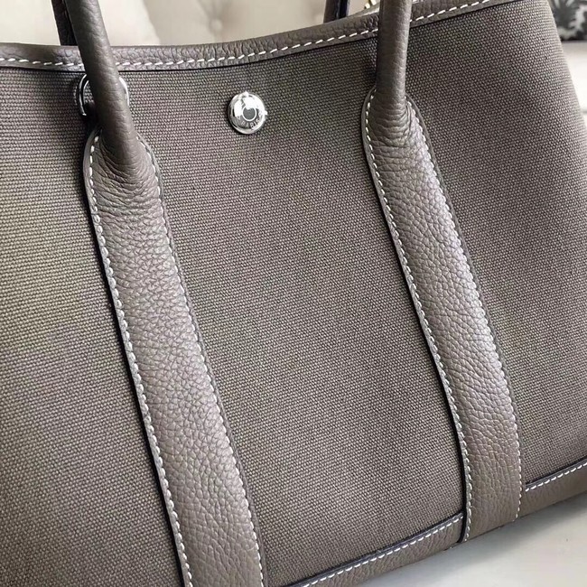 Hermes Garden Party 36cm Tote Bags Original Leather A3698 Grey