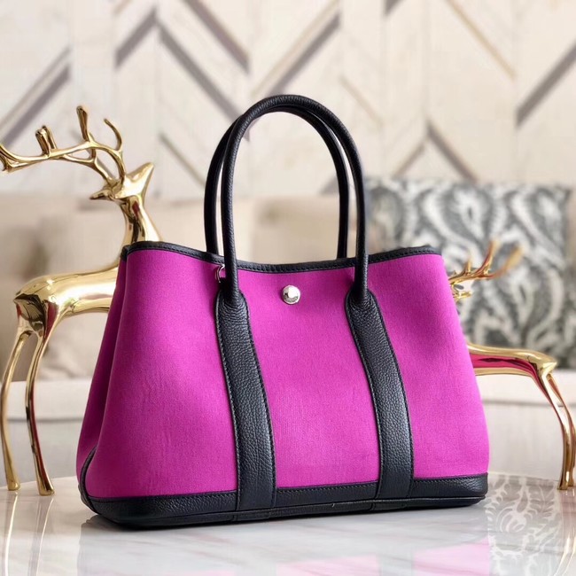 Hermes Garden Party 36cm Tote Bags Original Leather A3698 Purple